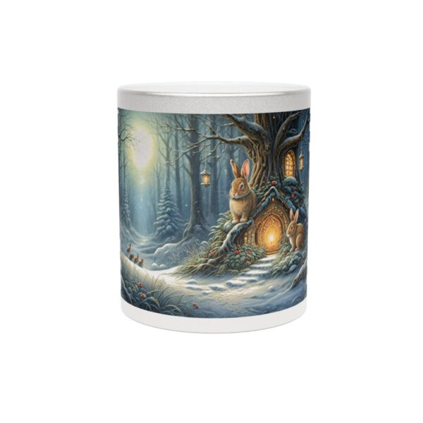 Metallic Mug (SilverGold) Winter Wonderland Bunny