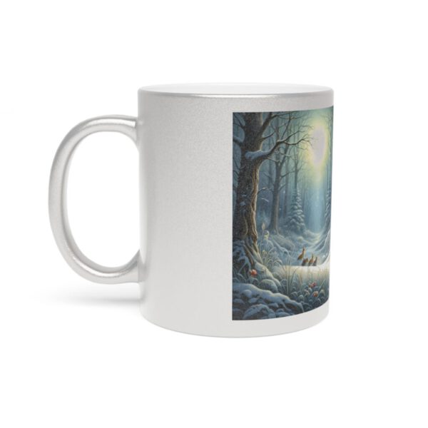 Metallic Mug (SilverGold) Winter Wonderland Bunny