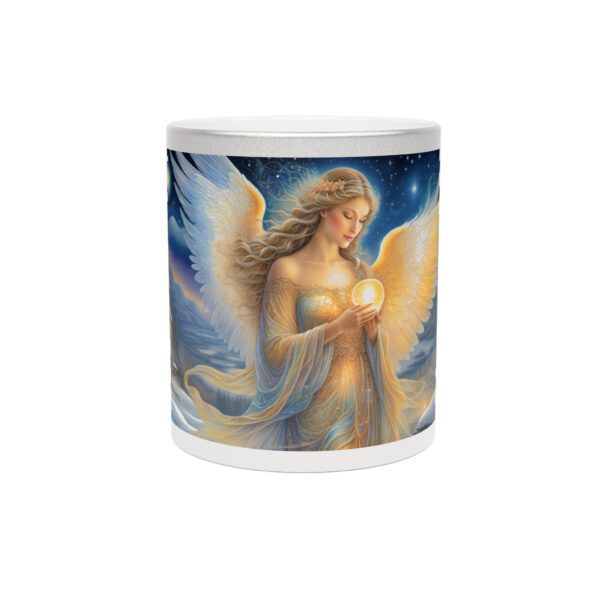 Metallic Mug (SilverGold) Angel Glow Christmas Mug - Image 5