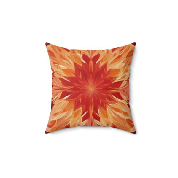 Spun Polyester Square Pillow, Christmas Rose