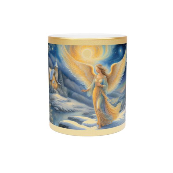 Metallic Mug (SilverGold) Angel Glow Christmas Mug