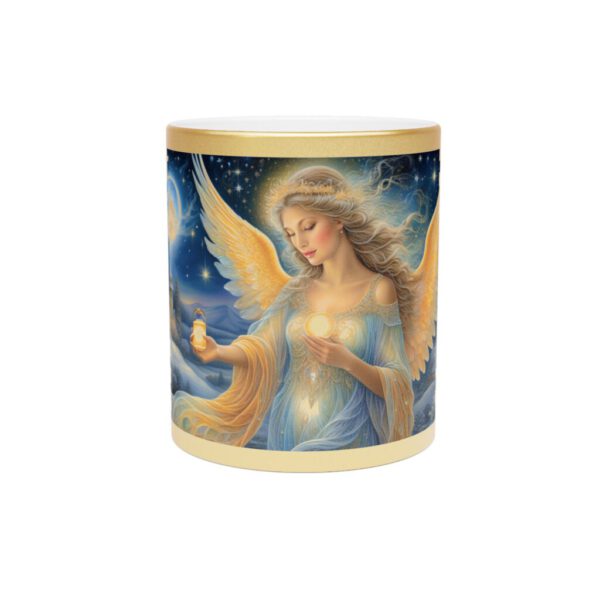 Metallic Mug (SilverGold) Angel Glow Christams Mug