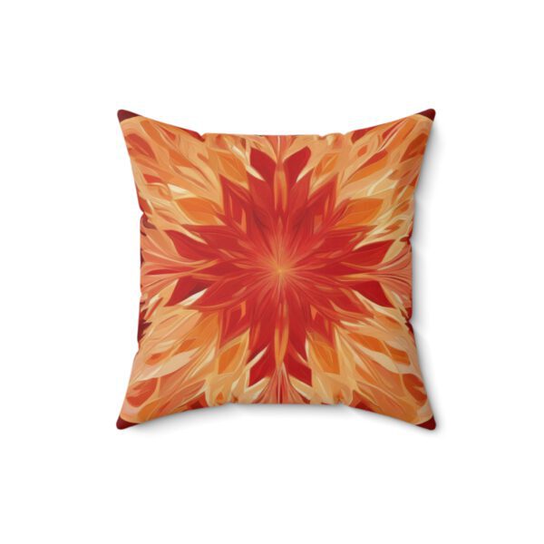 Spun Polyester Square Pillow, Christmas Rose - Image 4