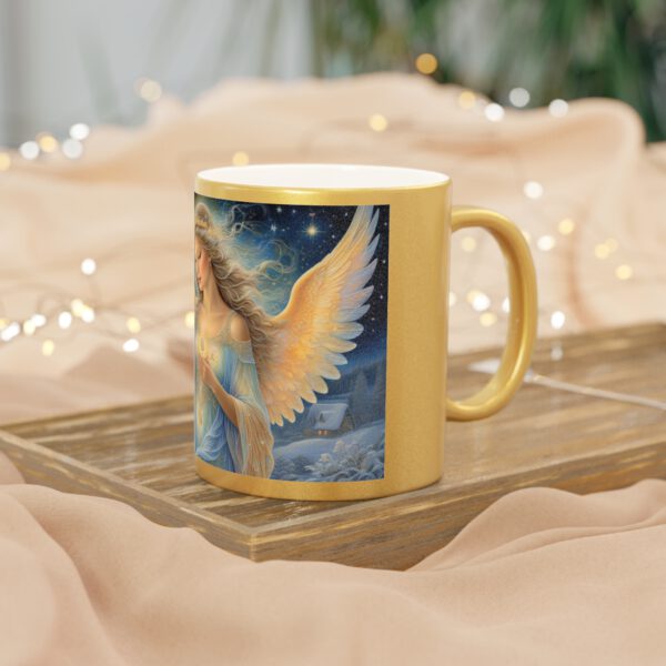 Metallic Mug (SilverGold) Angel Glow Christams Mug - Image 4