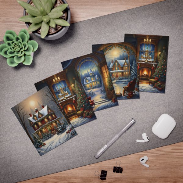 Multi-Design Greeting Cards (5-Pack) Chrismas Wonderland Victorian Style - Image 4