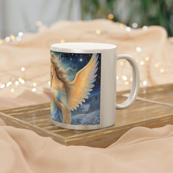 Metallic Mug (SilverGold) Angel Glow Christams Mug - Image 8