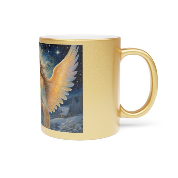 Metallic Mug (SilverGold) Angel Glow Christams Mug - Image 3