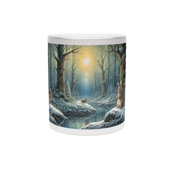 Metallic Mug (SilverGold) Winter Wonderland Bunny