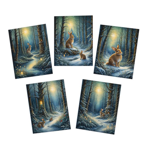 Multi-Design Greeting Cards (5-Pack) Christmas Wonderland Bunny