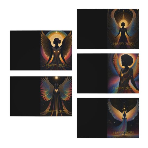 Multi-Design Greeting Cards (5-Pack), Black Angels