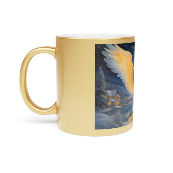 Metallic Mug (SilverGold) Anglel Glow Christmas Mug