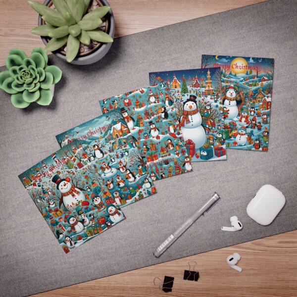 Multi-Design Greeting Cards (5-Pack) Happy Penguin - Image 4