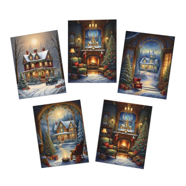 Multi-Design Greeting Cards (5-Pack) Chrismas Wonderland Victorian Style