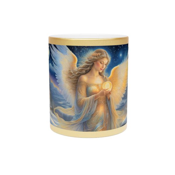 Metallic Mug (SilverGold) Angel Glow Christmas Mug