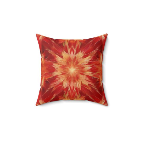 Spun Polyester Square Pillow, Christmas Rose