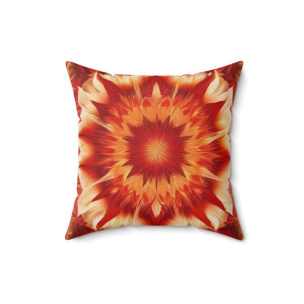 Spun Polyester Square Pillow, Christmas Rose - Image 4