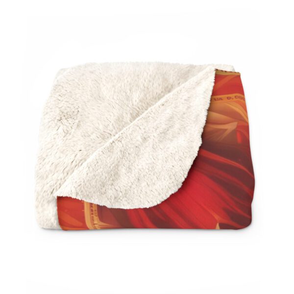 Sherpa Fleece Blanket, Christmas Rose