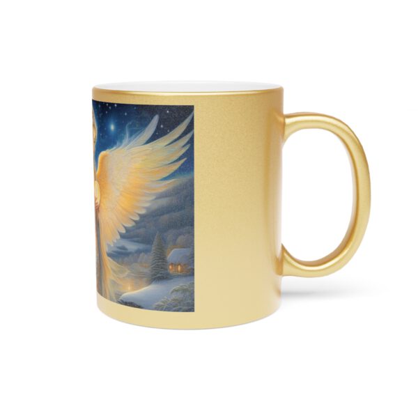 Metallic Mug (SilverGold) Angel Glow Christmas Mug - Image 3