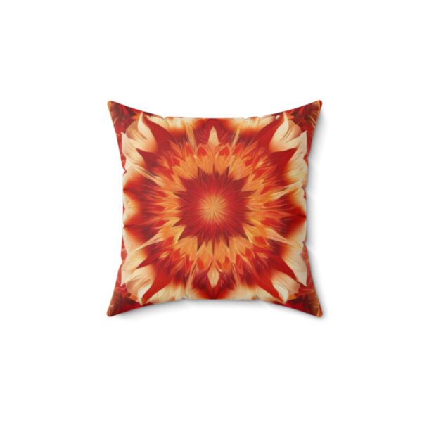 Spun Polyester Square Pillow, Christmas Rose