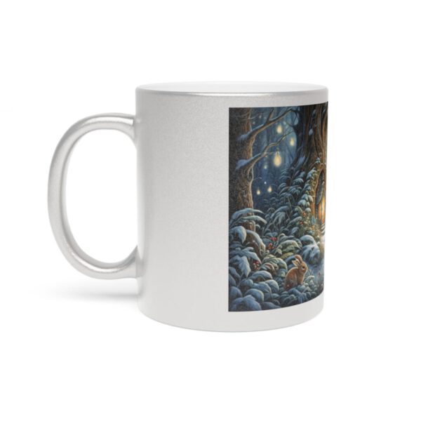 Metallic Mug (SilverGold) Winter Wonderland  Bunny