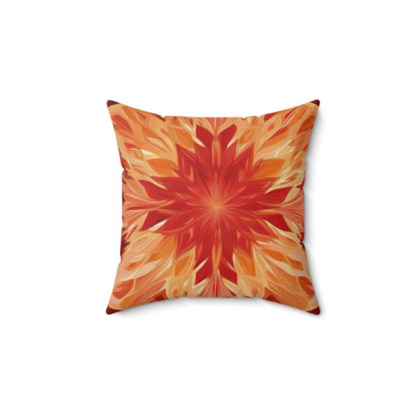 Spun Polyester Square Pillow, Christmas Rose