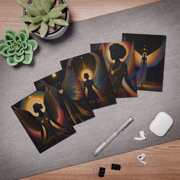 Multi-Design Greeting Cards (5-Pack), Black Angels - Image 4