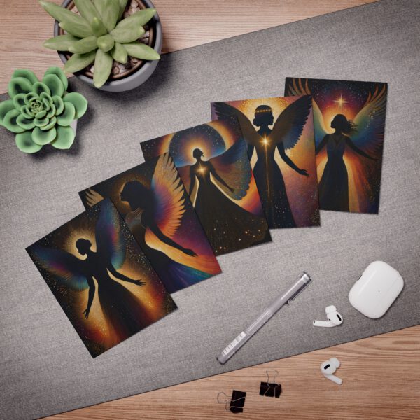 Multi-Design Greeting Cards (5-Pack), Black Angels of Light - Image 4