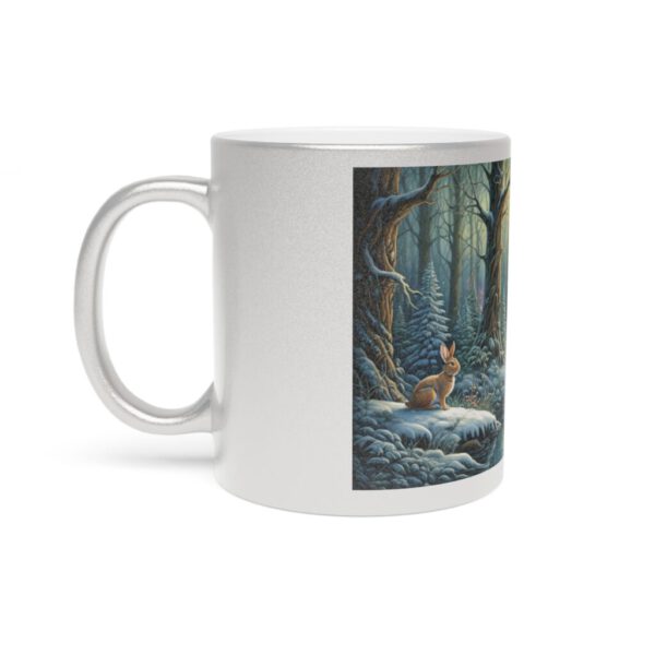 Metallic Mug (SilverGold) Winter Wonderland Bunny