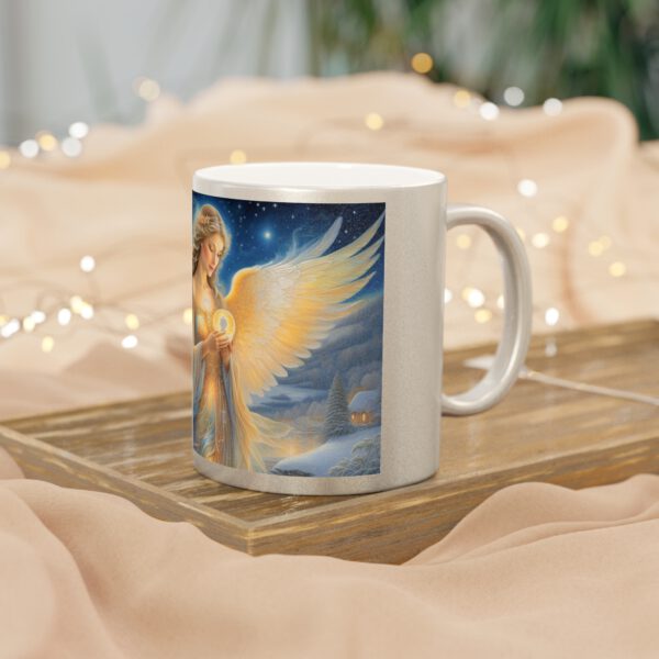 Metallic Mug (SilverGold) Angel Glow Christmas Mug - Image 8