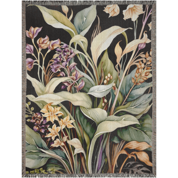 Vintage Watercolor Floral Blanket – A Burst Of Colorful Elegance