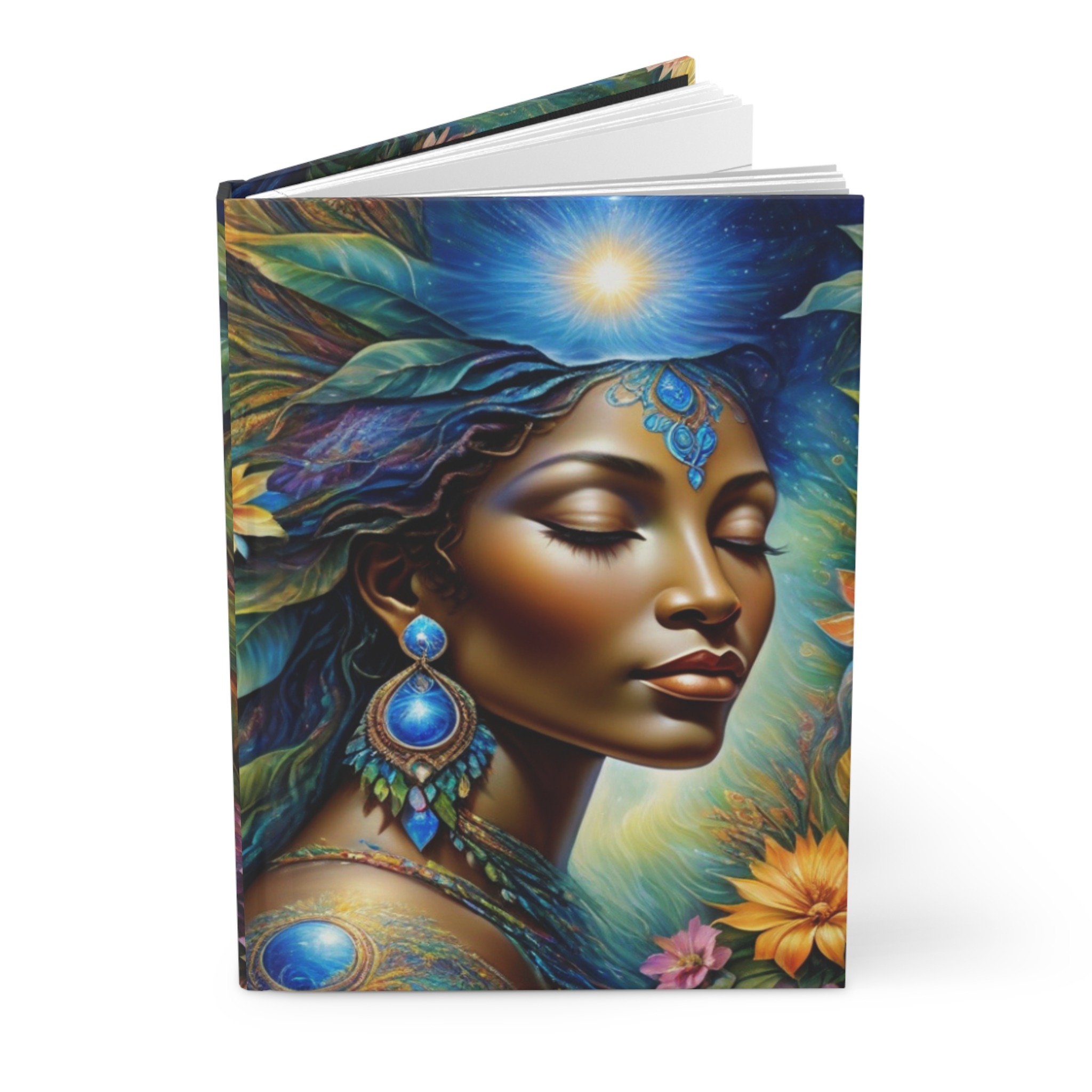 Divine Feminine Glow up Queen Extra thick grid journal, empowerment journaling