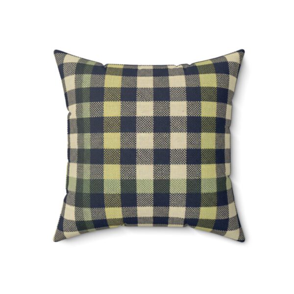 Square Pillow - Beige Blue Green Scottish Tartan Design