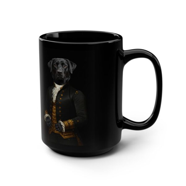 Lord of the Manner Dog Portrait Mug - 15oz Black Ceramic Coffee Cup