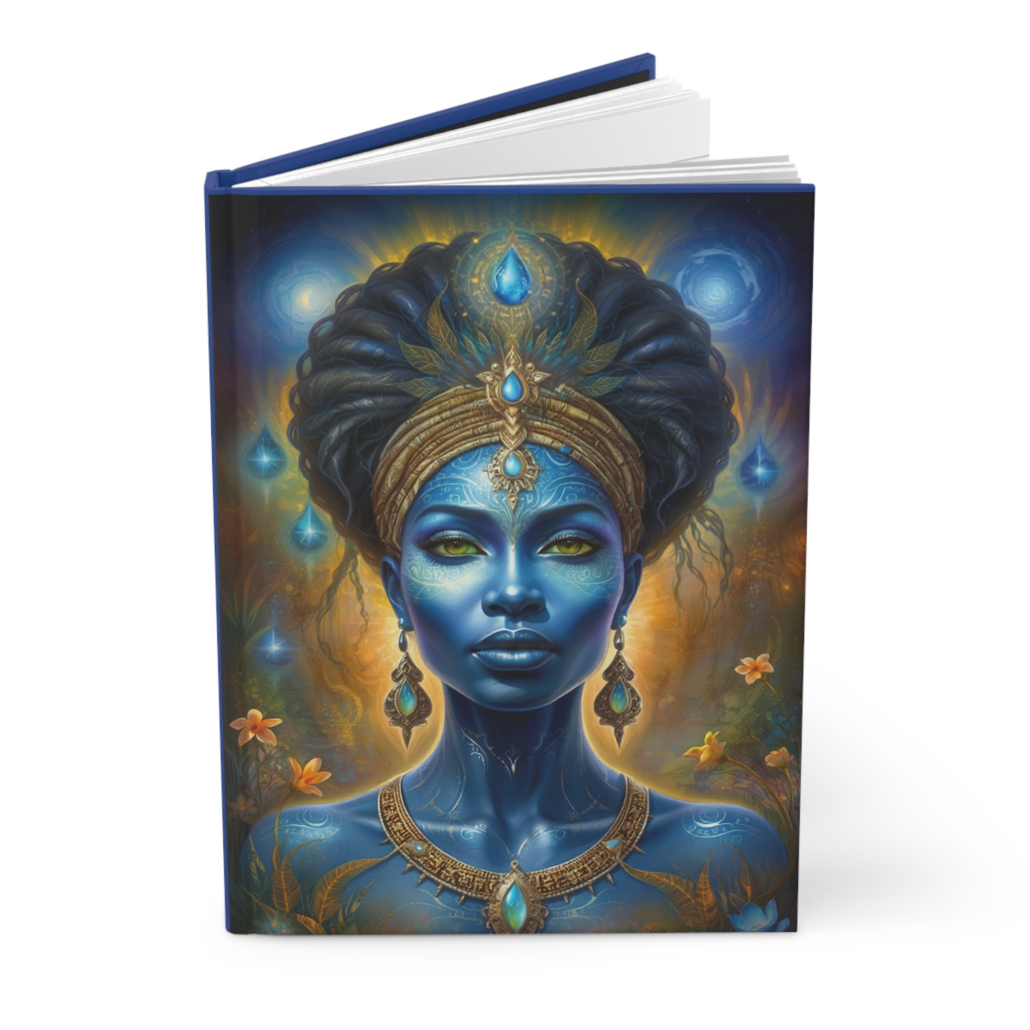 divine feminine , dark fminine blue godess, journal ,empowerment journaling, queen up , glow up