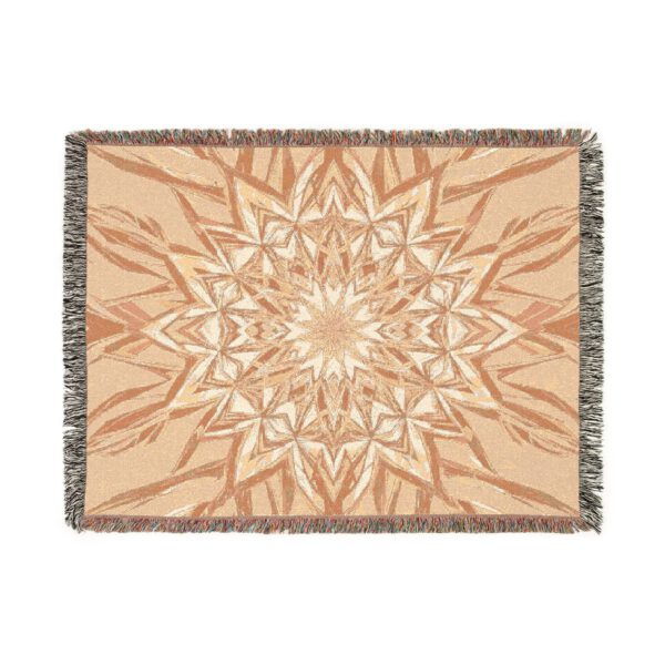 Cozy Blush and Sand Mandala Woven Blanket - Soft Decorative Throw for Home Décor, Perfect Gift for Any Occasion