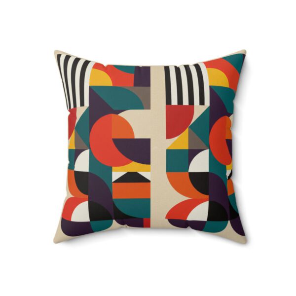 Modern Geometric Faux Suede Pillow – Vibrant and Chic Indoor Décor