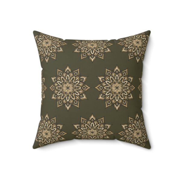 Boho Mandala Faux Suede Throw Pillow - Cozy Home Decor Accent