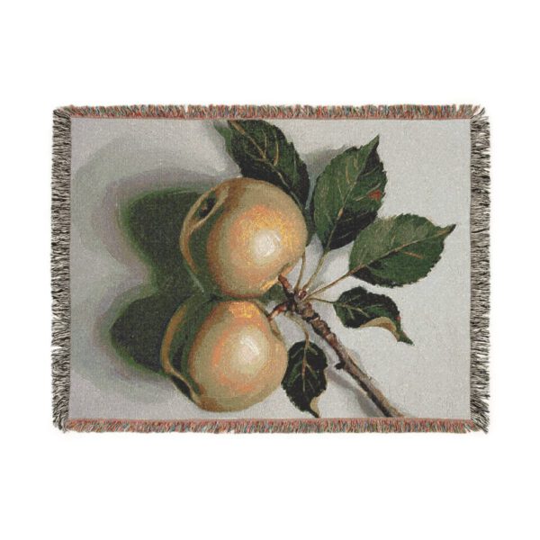 Vintage Apple Woven Blanket | Cozy Decorative Throw for Home | Ideal Gift for Nature Lovers