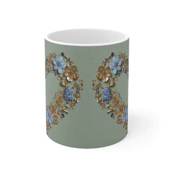 Coffee Mug for Lovers gift for her Floral Heart Ceramic Coffee Cup - 11oz & 15oz - Perfect Gift for Nature Lovers