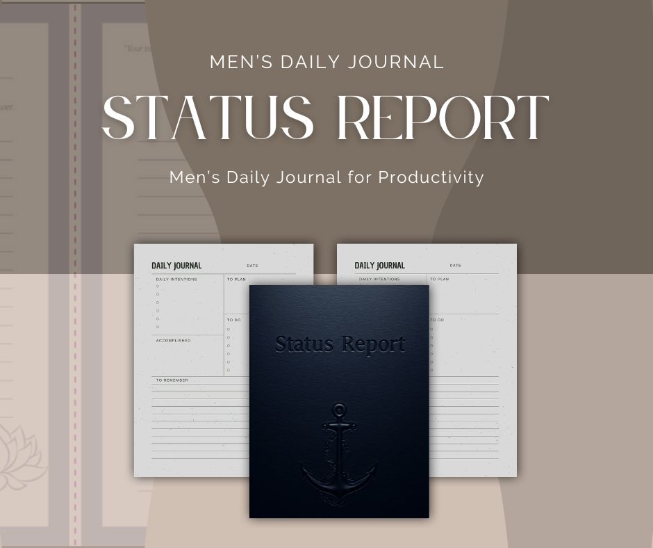 Status report Men's daily journal for Productivity Sensus Studio