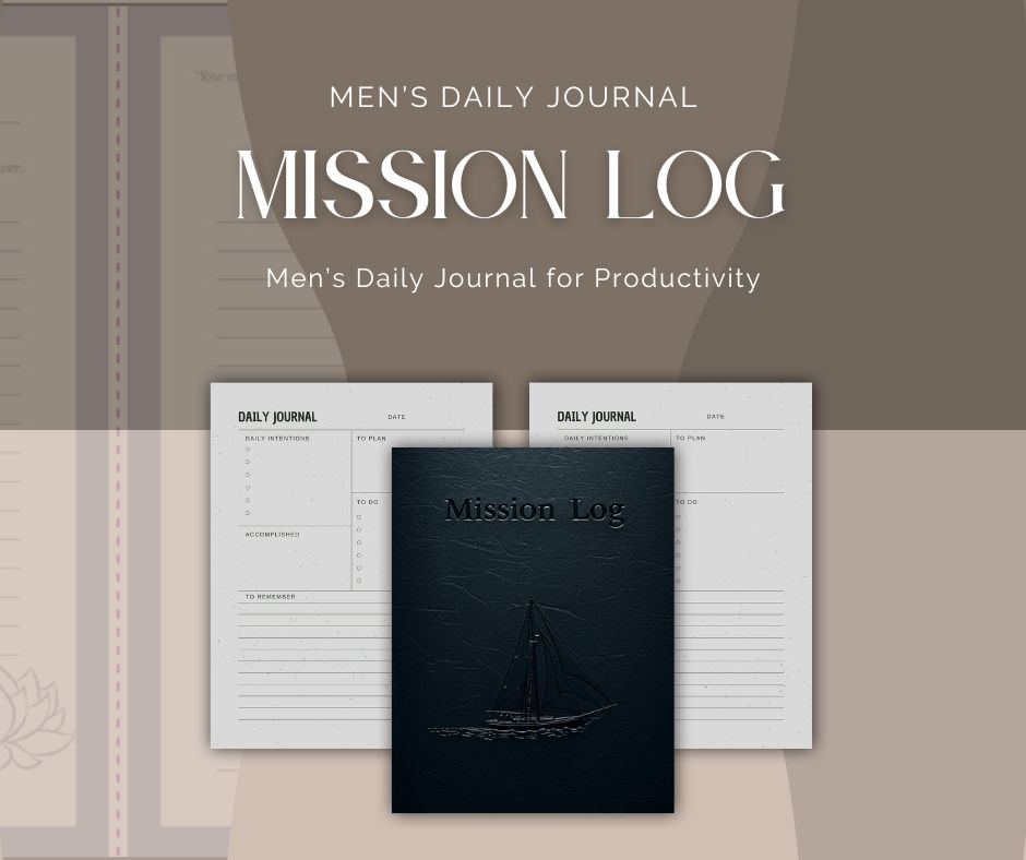 Men's daily journal for Productivity Sensus Studio