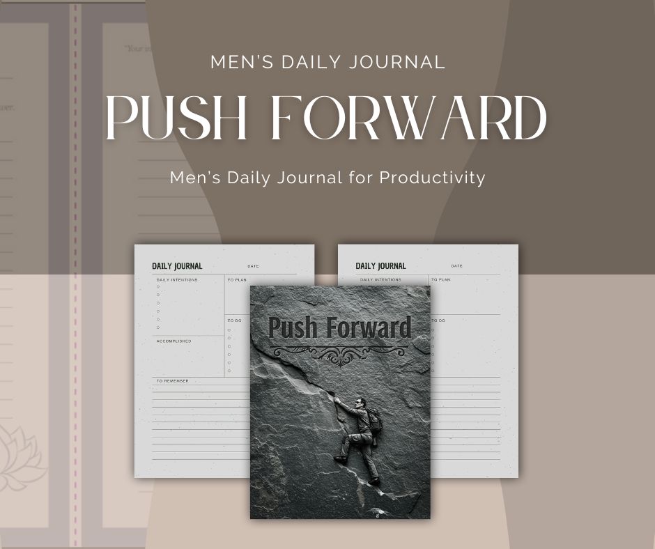 Push Forward Men's Daily Journal for productivity Sensus Studio
