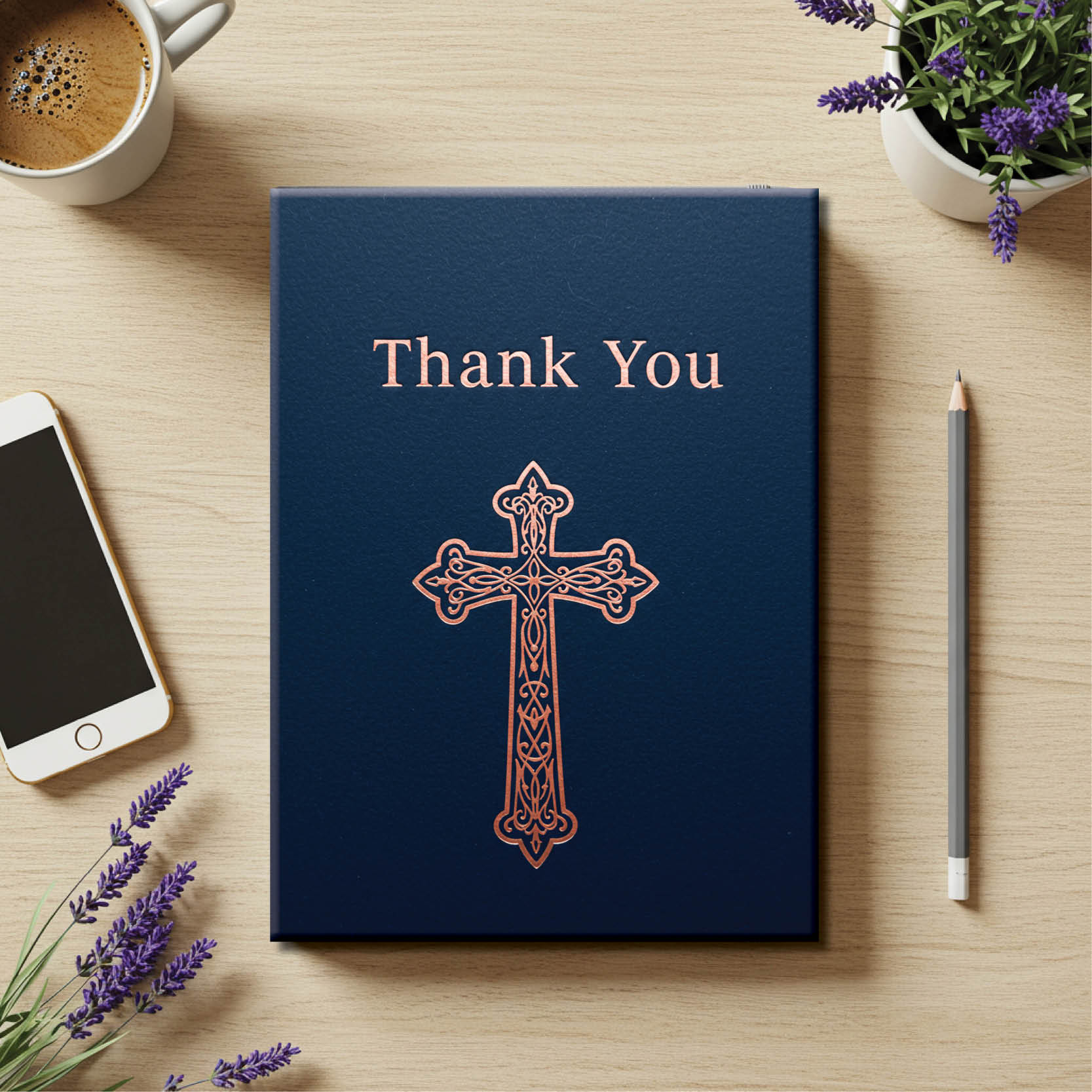 Prayer Journal dark blue cross, Sensus Studio