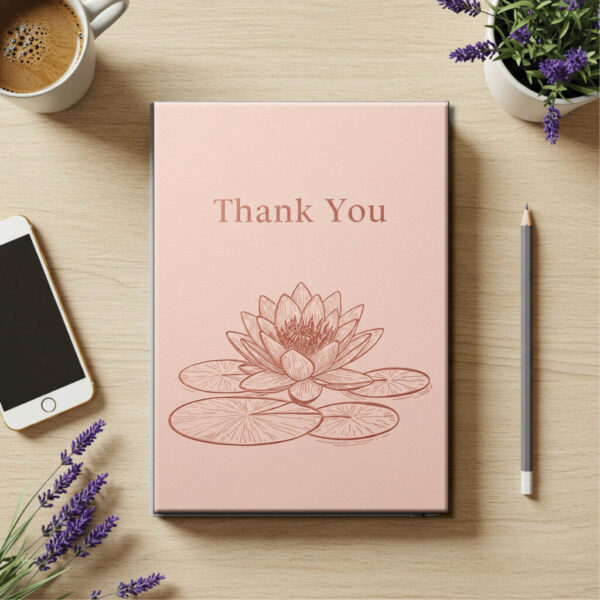 Gratitude journal for women, Pink Lotus