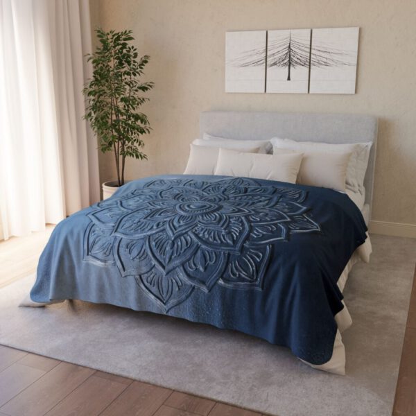 Elegant Fleece Sherpa Blanket For Female Archetype The Mystic Gift for Yoga Lovers, Meditation, Housewarming,