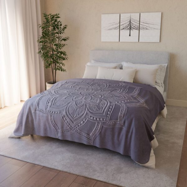Fleece Sherpa Blanket Lila Mandala Gift for The Mystic Female Archetype Soft Blanket for Relaxation Home Decor Gifts,
