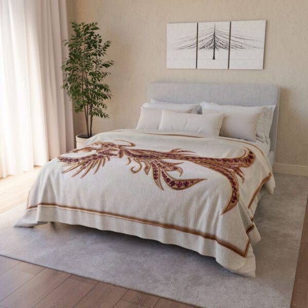 Luxurious Fleece Sherpa Blanketfor the Queen Female Archetype Gift for Her Meditation Blanket for Glow up Festival Chic