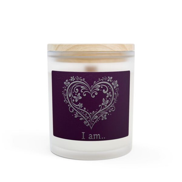 Heartfelt Frosted Glass Candle Aromatherapy Gift, Home Decor, Self-Care, Unique Candle for Celebrations, Relaxation Candle
