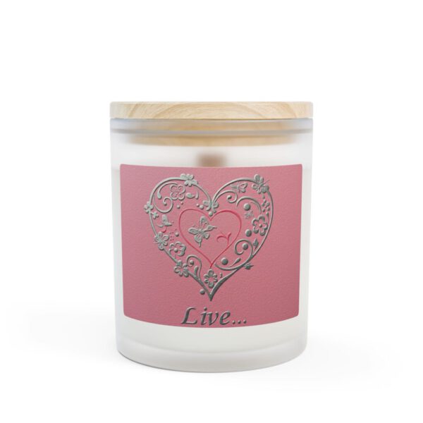 Heartfelt Live... Frosted Glass Scented Candle | Aromatic Gift for Relaxation, Home Decor, Wedding Favors, Earthy Scent