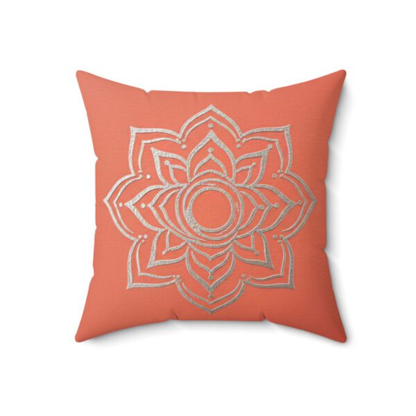 Boho Faux Suede Pillow, Home Sanctuary Meditation Cushion, Housewarming Gift for Yoga Lovers